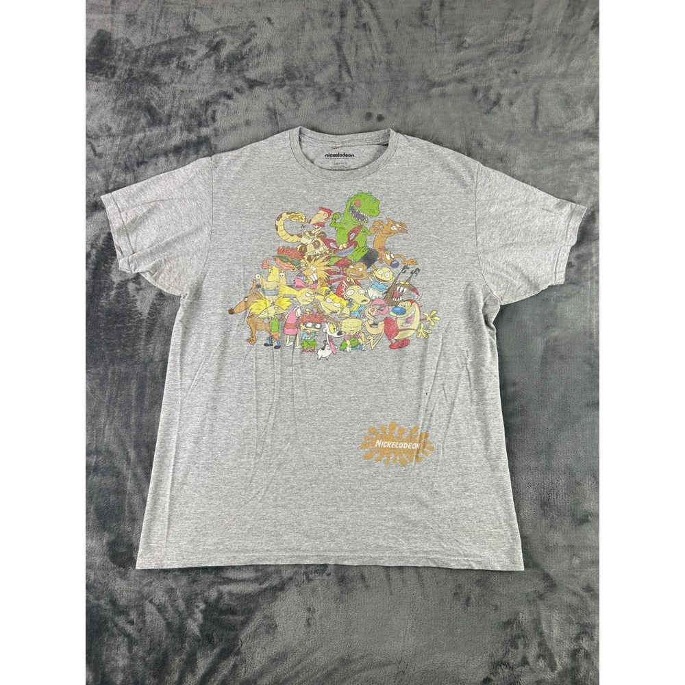 90s Nickelodeon All Stars T-Shirt‎ Mens L Rugrats Hey Arnold Cartoons Tee